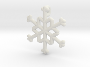 Snowflakes Series III: No. 21 in White Natural Versatile Plastic