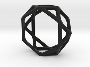 Structural Ring size 8 in Black Natural Versatile Plastic