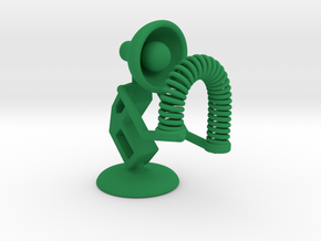 Lala - Playing with "Spring coil toy" - DeskToys in Green Processed Versatile Plastic