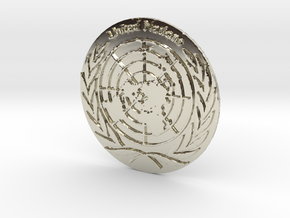United Nations Logo Precious Metal Coin in 14k White Gold