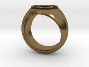 Bitcoin Ring in Polished Bronze