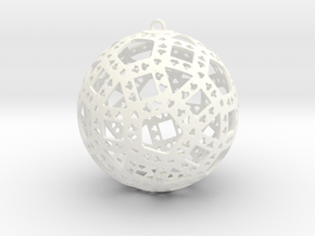 Christmas Ornament 1 in White Processed Versatile Plastic