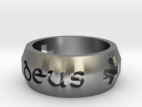 Deus Vult Ring Alfa in Natural Silver