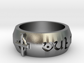 Deus Vult Ring Beta in Natural Silver