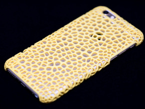 iPhone6 Case Vorono1 (Extreme Voronoi Edition) in Yellow Processed Versatile Plastic