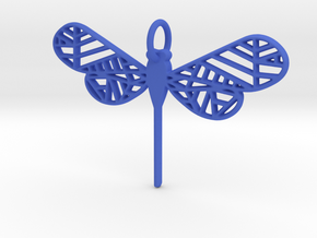 Geometric Dragonfly in Blue Processed Versatile Plastic