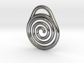 DRAW pendant - hypnotize in Fine Detail Polished Silver
