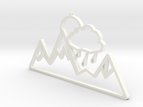 Moutains Pendant by it's a CYN! in White Processed Versatile Plastic