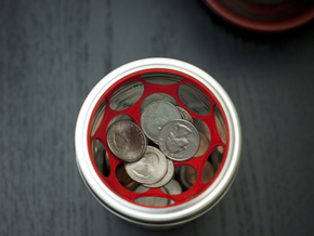 Coin Filter in Red Processed Versatile Plastic