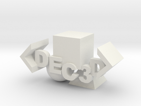 Dec3D in White Natural Versatile Plastic