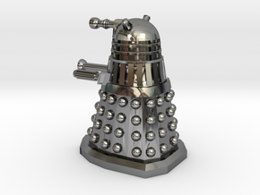 Dalek10 Without Hoop in Fine Detail Polished Silver