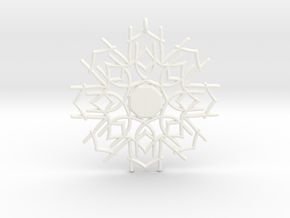 Peppermint Snowflake in White Processed Versatile Plastic