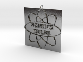 Science Rules! in Polished Silver