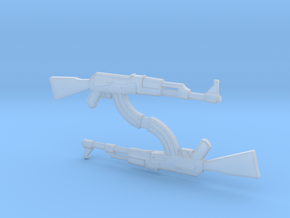 AK-47 1/148 Scale, Pair in Tan Fine Detail Plastic