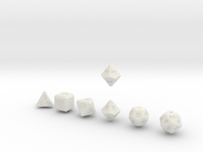 FUTURISTIC Innie Bevels dice in White Natural Versatile Plastic
