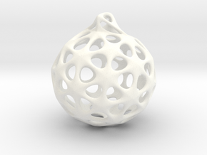 Christmas sphere in White Processed Versatile Plastic