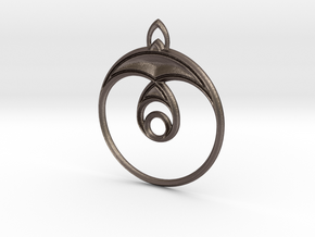 Sparrow Pendant in Polished Bronzed Silver Steel