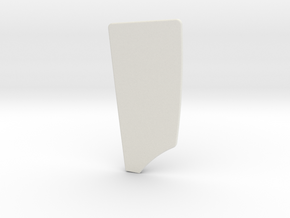 6 inch Starboard Rowing Blade in White Natural Versatile Plastic