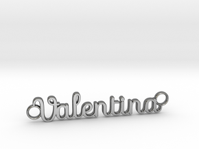 Valentina Name Necklace / Pendant in Polished Silver