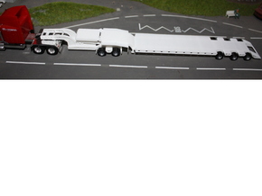 000037 ( 2 axle Dolly ) Heavy Trailer HO 1:87 in White Natural Versatile Plastic