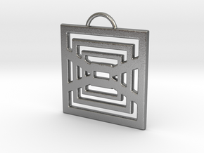 Endlessly Square Pendant in Natural Silver