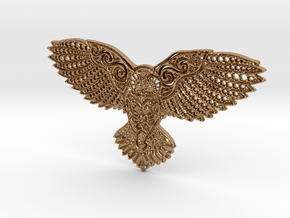 Owl Pendant in Polished Brass