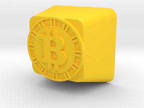 Bitcoin Cherry MX Keycap in Yellow Processed Versatile Plastic