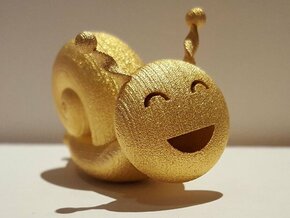 Golden Snail in Polished Gold Steel