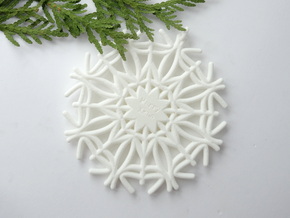Fruitilicious Snowflake in White Natural Versatile Plastic
