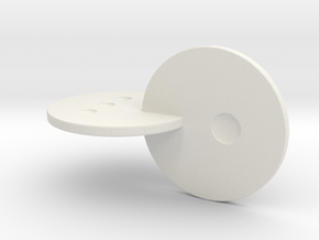 Rolling Disks d4 in White Natural Versatile Plastic
