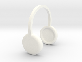 Doll Headphones in White Processed Versatile Plastic