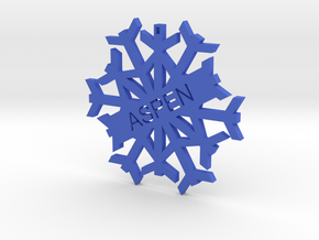 Aspen Snowflake Christmas Tree Decoration in Blue Processed Versatile Plastic