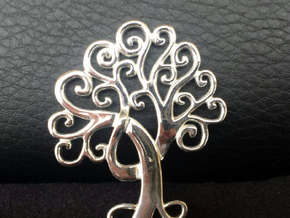 Life Tree Pendant in Polished Silver