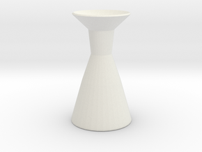Neck vase in White Natural Versatile Plastic