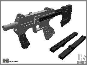 1/6 Scale Caseless SMG Revised in White Natural Versatile Plastic