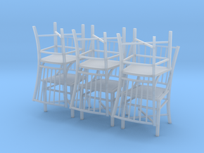 1:48 French Country Chair Set in Tan Fine Detail Plastic