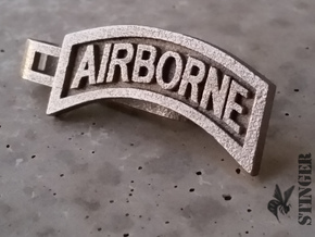 Airborne Tab Tie Bar in Polished Nickel Steel