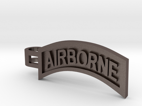 Airborne Tab Tie Bar in Polished Bronzed Silver Steel