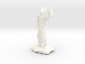 Fire Wizard with Dragon Helmet in White Processed Versatile Plastic