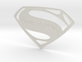 New Superman Dawn of Justice Chest Emblem 1st part in White Natural Versatile Plastic