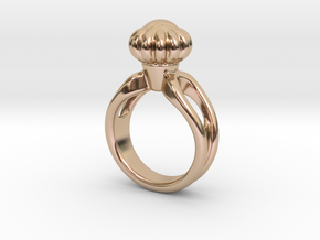 Ring Beautiful 24 - Italian Size 24 in 14k Rose Gold Plated Brass
