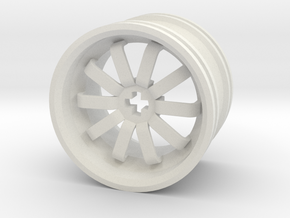 Wheel Design VII in White Natural Versatile Plastic