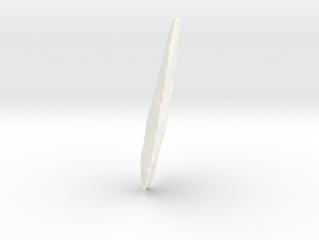 Native American Spear Point in White Processed Versatile Plastic