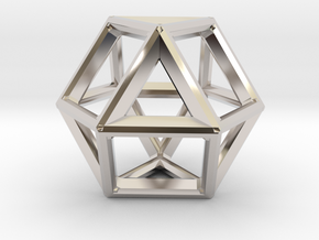 VECTOR EQUILIBRIUM FRAME in Rhodium Plated Brass