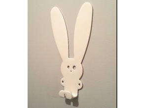 Wall clothes hangers - Bunny in White Natural Versatile Plastic