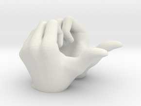 SH Figuarts Hand Gestures. Super Saiyan Vegeta Sup in White Natural Versatile Plastic