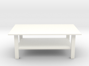 Miniature HEMNES Coffee Table - IKEA in White Processed Versatile Plastic: 1:24