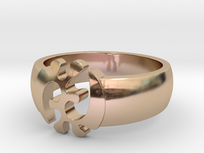 S11: Adinkra Rings - Series 1: GyeNyame in 14k Rose Gold Plated Brass