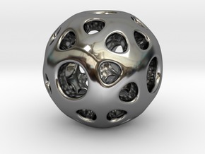 hydrangea ball 02 in Fine Detail Polished Silver