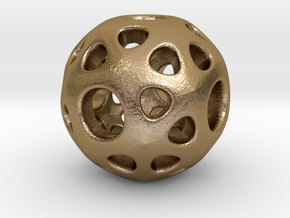hydrangea ball 02 in Polished Gold Steel